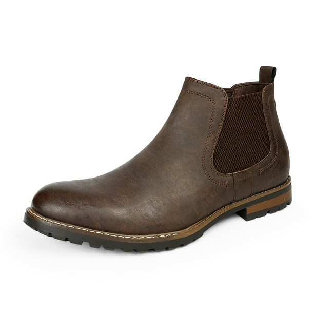 Ankle Boots Boys Leather New Earth Rider 2 Brown Slip On Chelsea